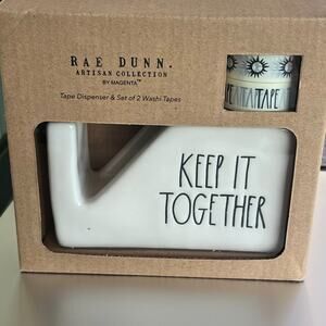 Rae Dunn Keep it Together Tape Dispenser and set of 2 Washi Tapes